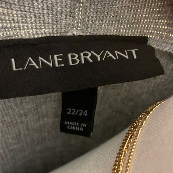 Lane Bryant Light Gray Ribbed Cardigan - Picture 2 of 5
